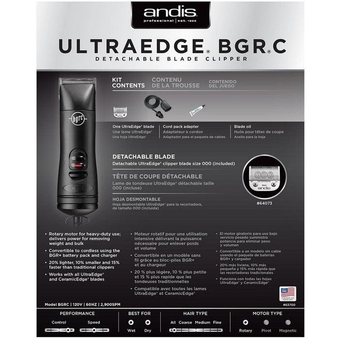 Andis UltraEdge BGRC Detachable Blade Clipper #63700