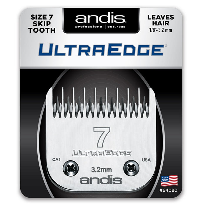 Andis UltraEdge Detachable Blade, Size 7 Skip Tooth #64080