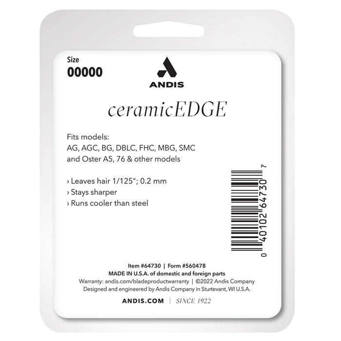 Andis CeramicEdge Detachable Blade, Size 00000 #64730