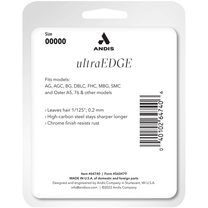Andis UltraEdge Detachable Blade, Size 00000 #64740