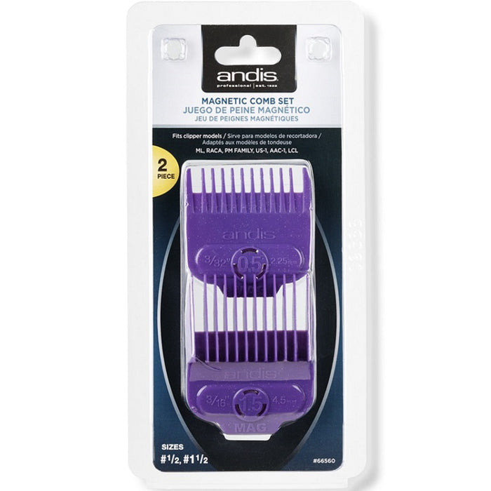 Andis Single Magnetic Comb Set Dual Pack #66560