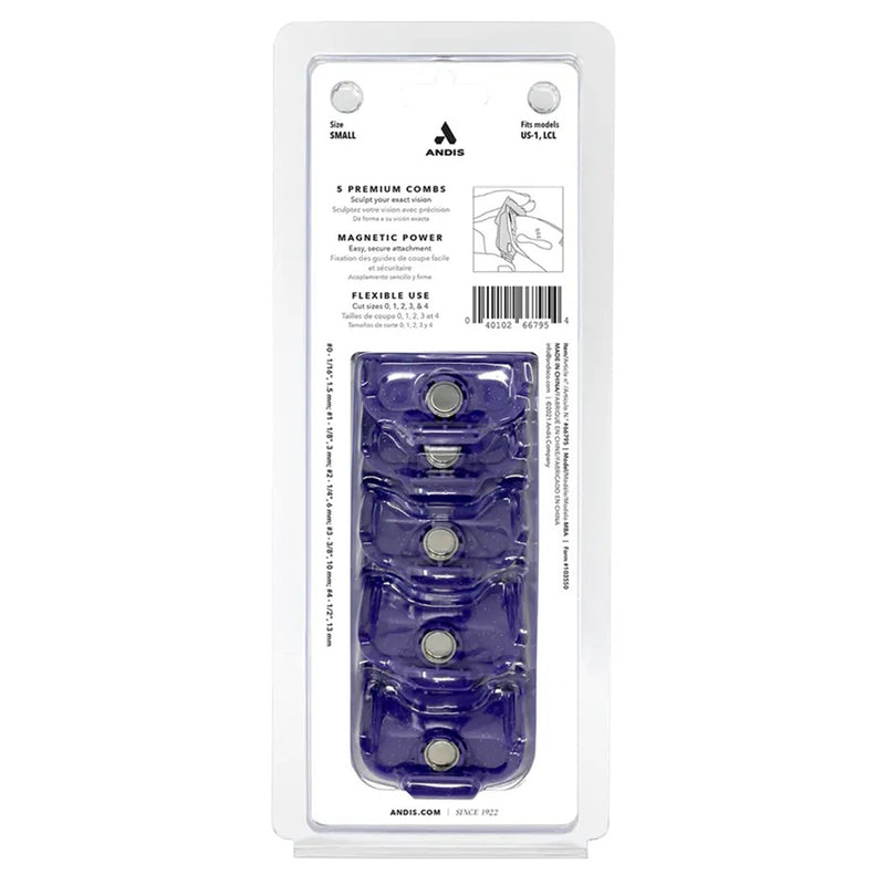 Andis Single Magnetic 5 Pcs Comb Set - Small #66795
