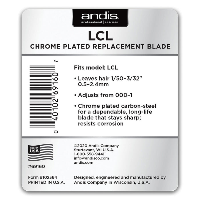 Andis LCL Chrome Plated Replacement Blade #69160