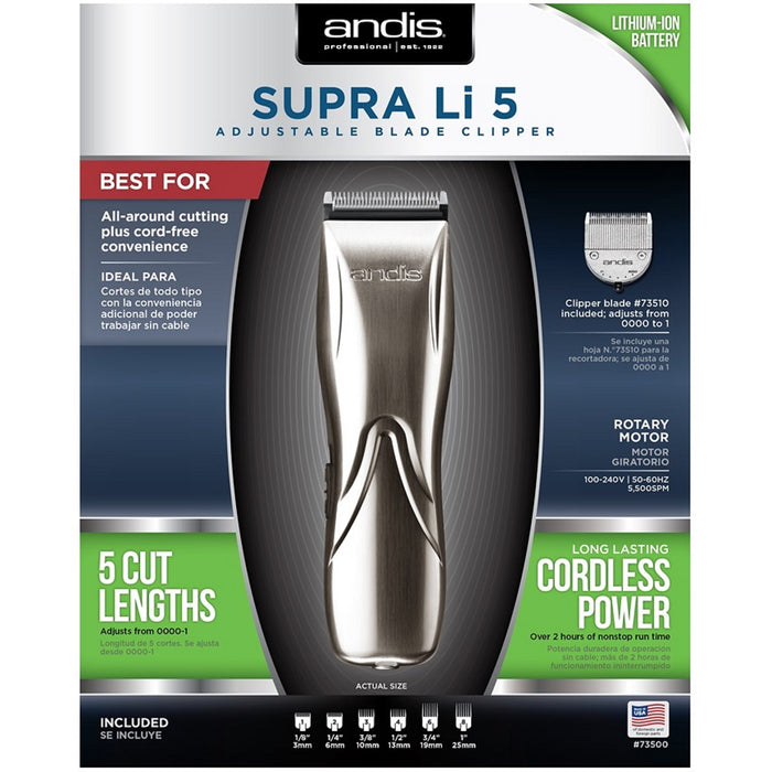 Andis Supra Li 5 Adjustable Blade Clipper #73500