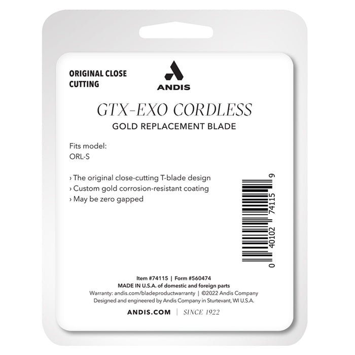 Andis GTX-EXO Cordless Gold Shallow Tooth Replacement Blade #74115