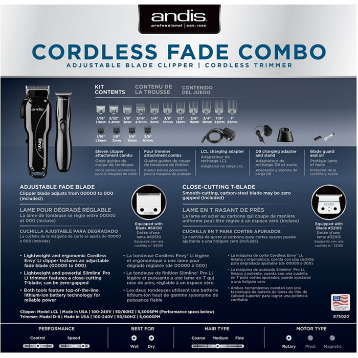 Andis Cordless Fade Combo #75020