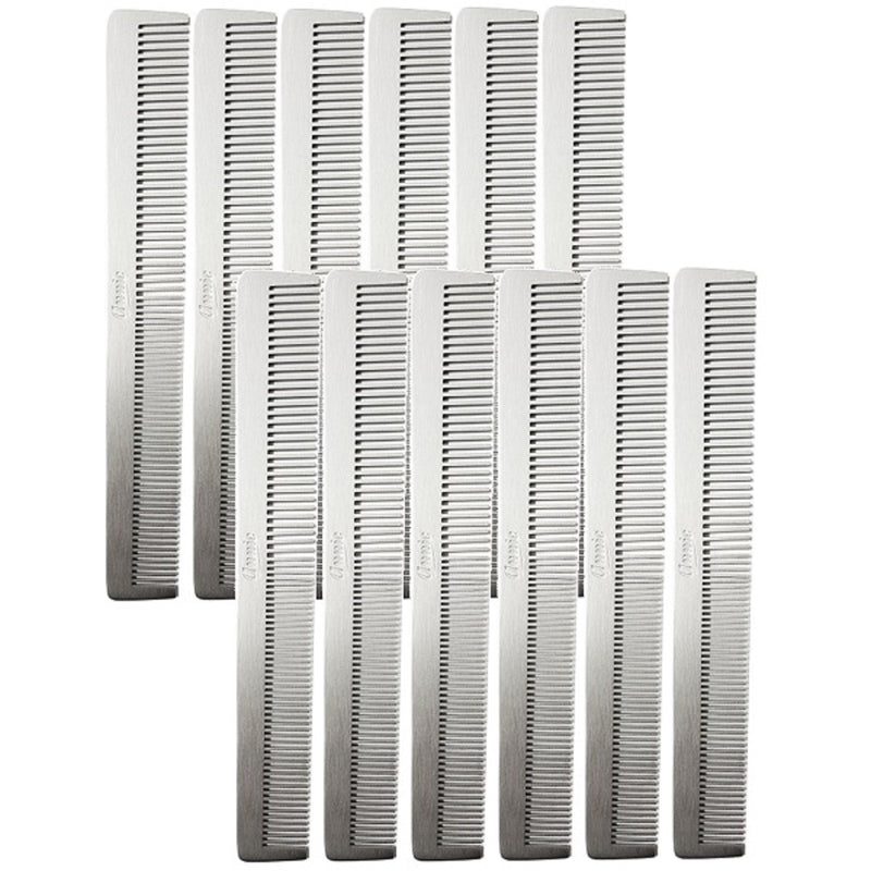 Annie Aluminum Barber Comb - 7.5" #323 - 12 Pack (Bulk)