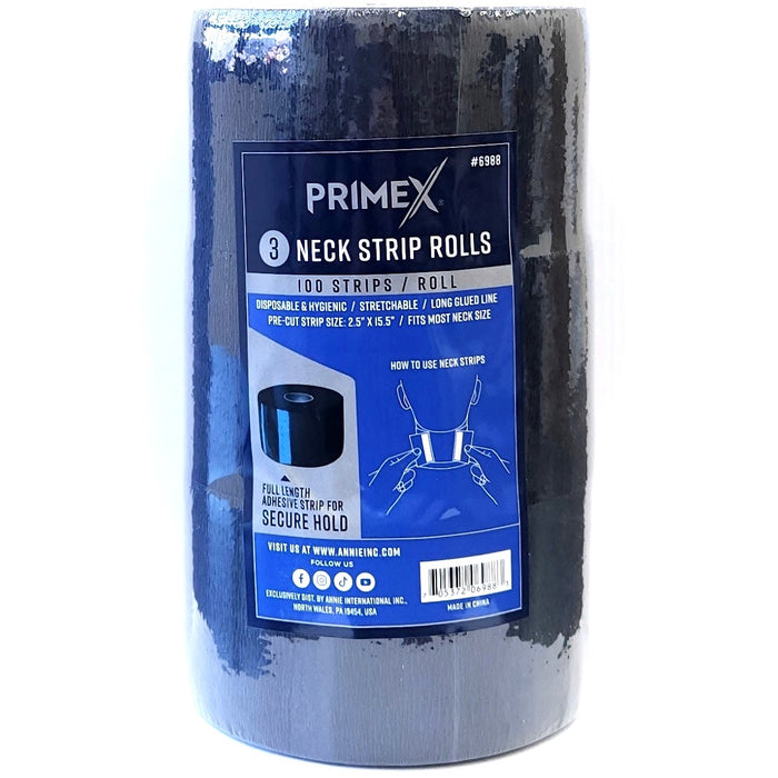 Annie PrimeX Neck Strip Rolls Black 300 Strips #6988