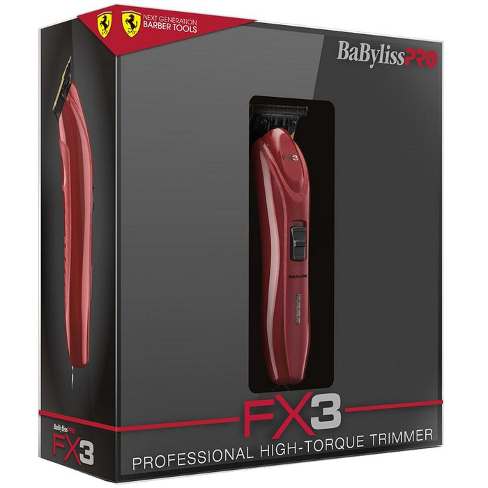 BaByliss Pro FX3 Red Bundle Pack [Clipper & Trimmer & Shaver]