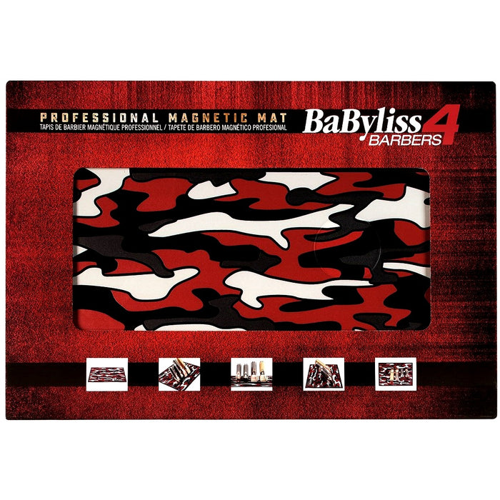 Babyliss4Barbers Red Camo Magnetic Strip Barber Mat #BMAGMAT