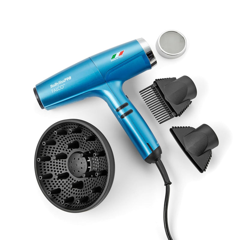 BaByliss Pro Nano Titanium FALCO Professional Italian High-Speed Dryer - Blue #BNT8550
