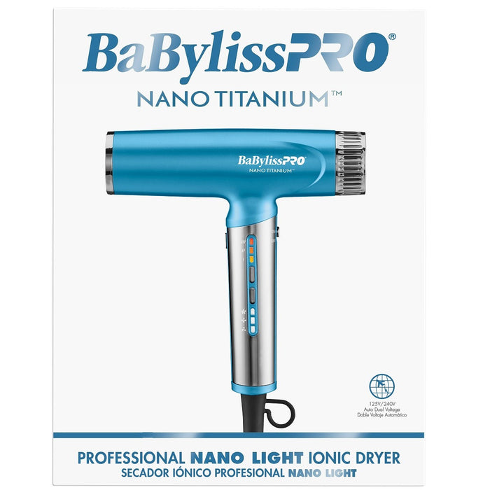 BaByliss Pro Nano Titanium Professional Nano Light Ionic High-Speed Dryer - Blue #BNTC9200