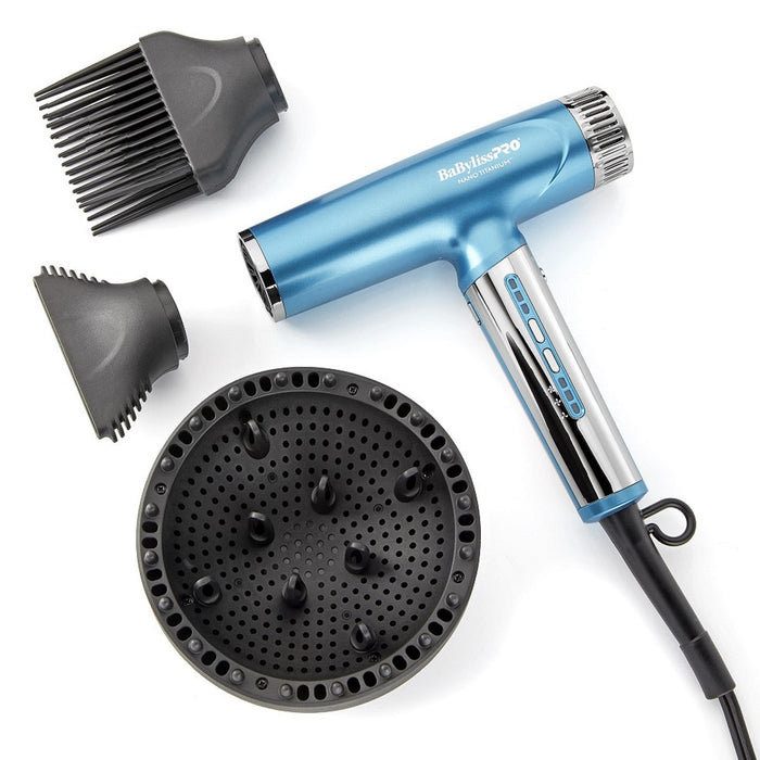 BaByliss Pro Nano Titanium Professional Nano Light Ionic High-Speed Dryer - Blue #BNTC9200