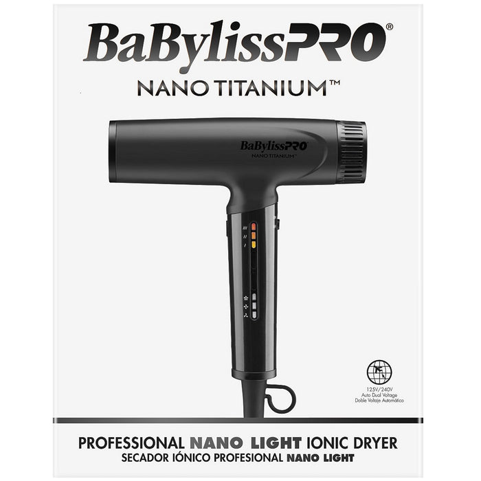 BaByliss Pro LIMITED EDITION Nano Titanium Professional Nano Light Ionic High-Speed Dryer - Matte Black #BNTC9200MB