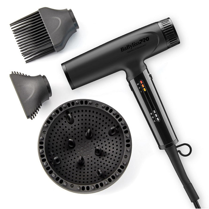 BaByliss Pro LIMITED EDITION Nano Titanium Professional Nano Light Ionic High-Speed Dryer - Matte Black #BNTC9200MB