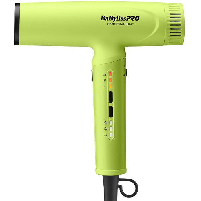 BaByliss Pro LIMITED EDITION Nano Titanium Professional Nano Light Ionic High-Speed Dryer - Neon Yellow #BNTC9200NY