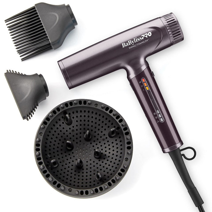 BaByliss Pro LIMITED EDITION Nano Titanium Professional Nano Light Ionic High-Speed Dryer - Purple #BNTC9200P