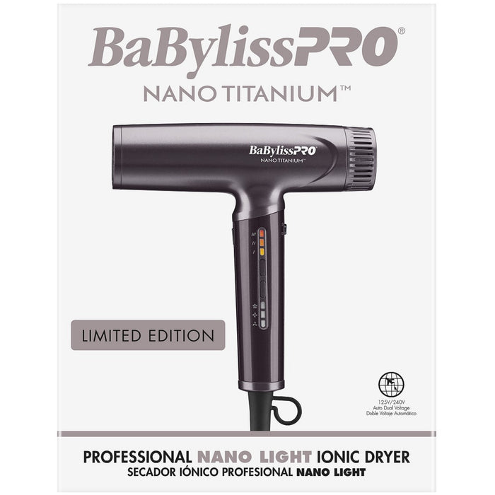 BaByliss Pro LIMITED EDITION Nano Titanium Professional Nano Light Ionic High-Speed Dryer - Purple #BNTC9200P