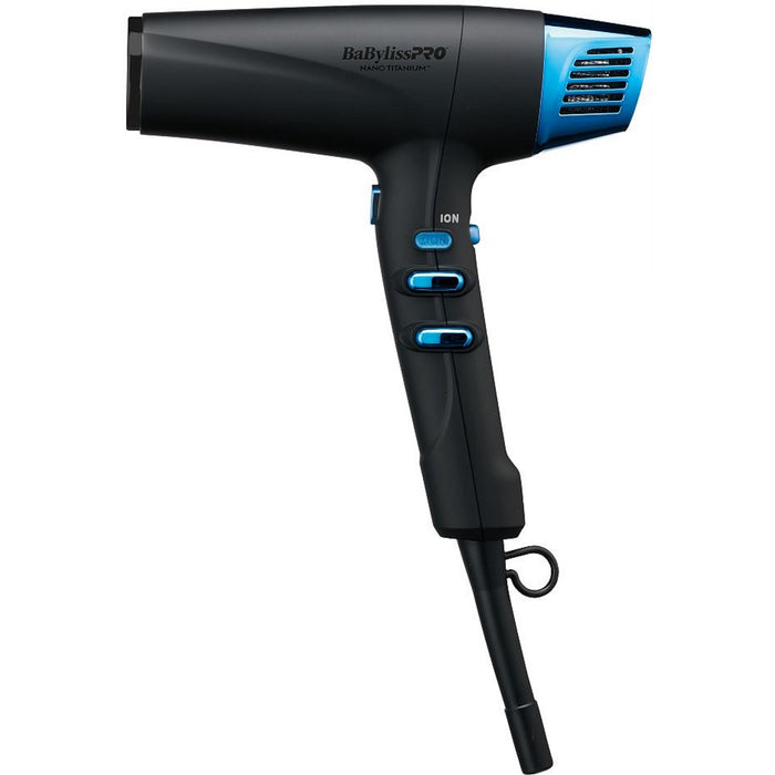 BaByliss Pro LIMITED EDITION Nano Titanium Professional High-Speed Dual Ionic Dryer Black & Blue #BNT9100