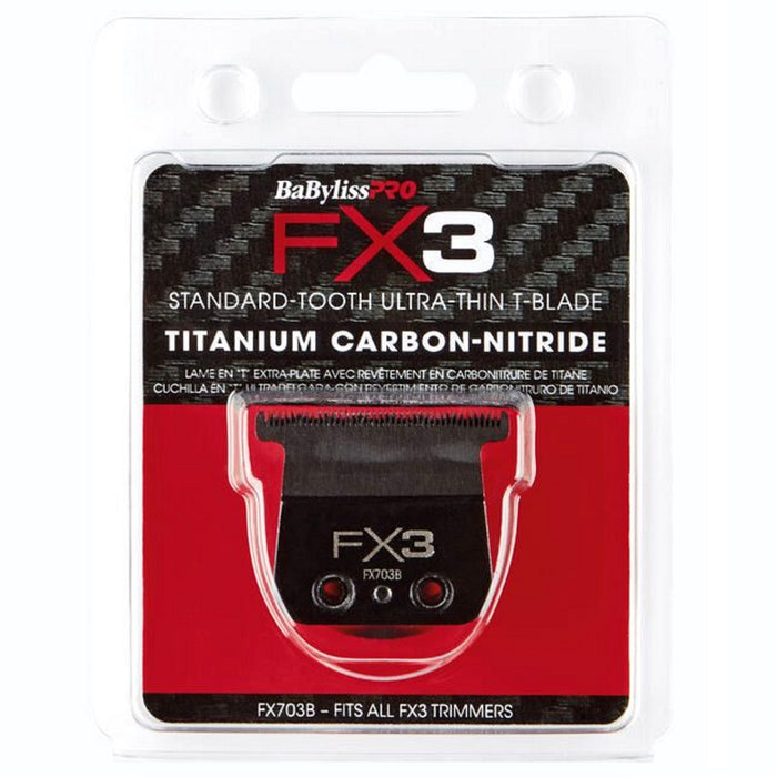 BaByliss Pro Titanium Carbon-Nitride Standard-Tooth Ultra-Thin Replacement T-Blade #FX703B