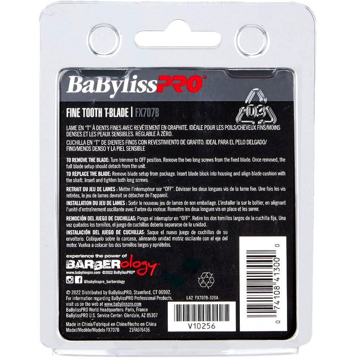 BaByliss Pro Fine Tooth Graphite Replacement Blade #FX707B