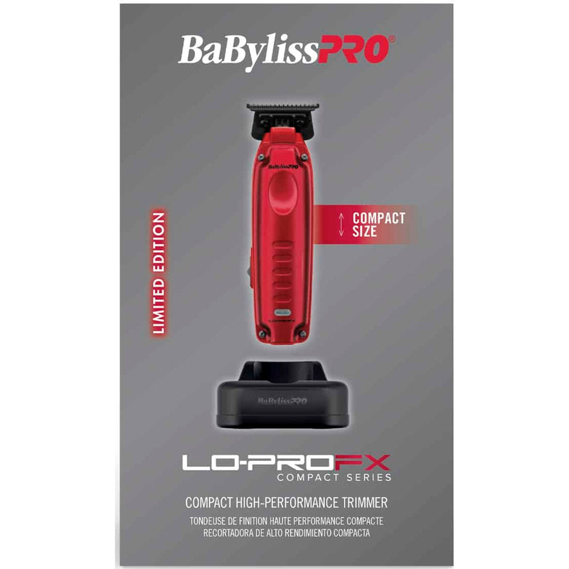 BaByliss Pro LO-PROFX Compact Series High-Performance Trimmer - Red #FX72RD
