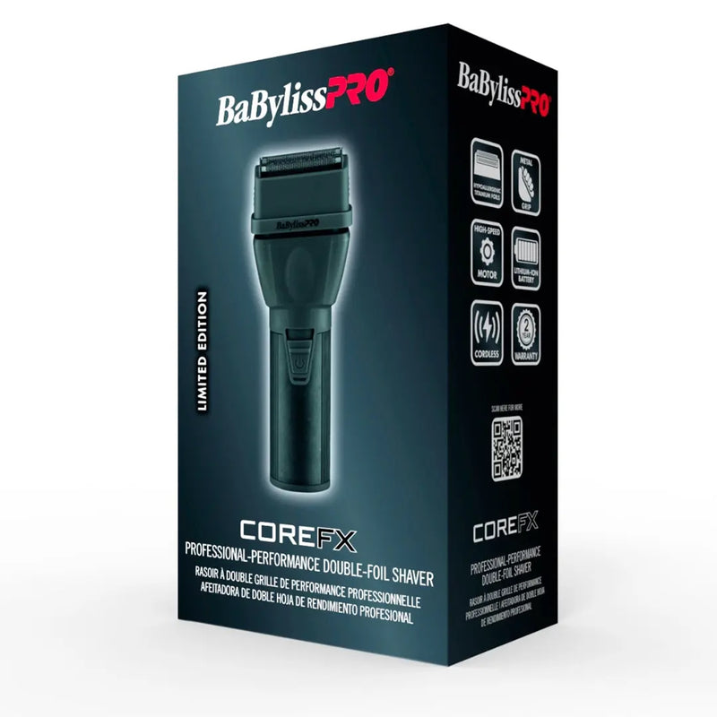 BaByliss Pro LIMITED EDITION COREFX Double Foil Shaver - Matte Black #FX75FS2MB