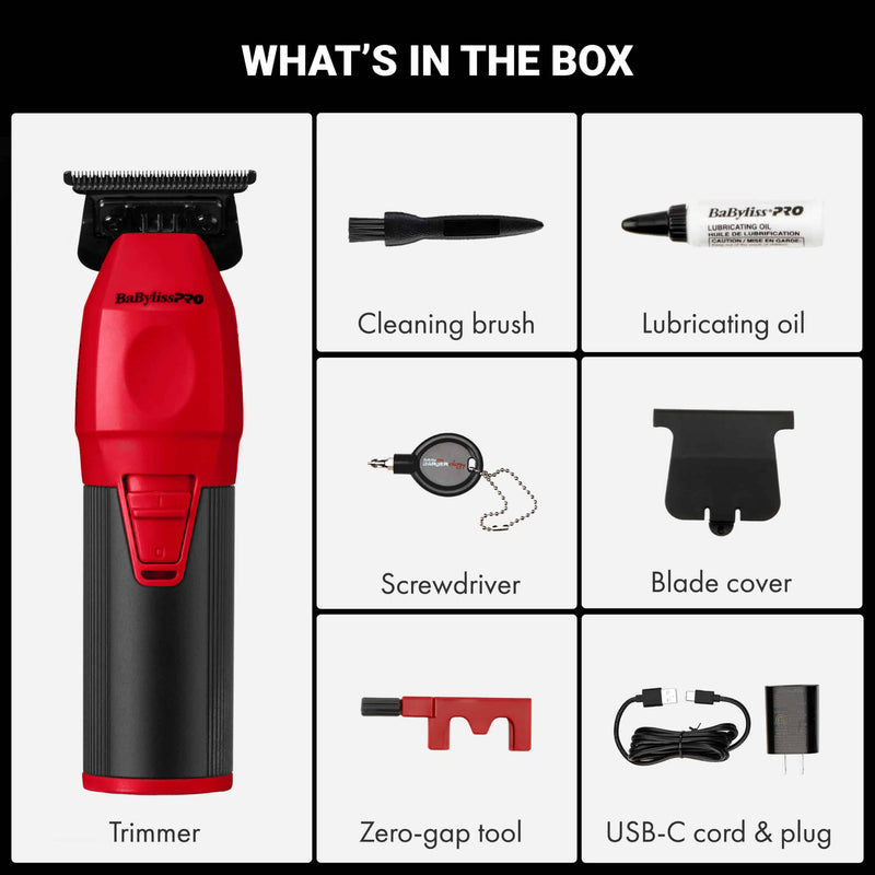 BaByliss Pro LIMITED EDITION COREFX Trimmer - Red #FX76RD