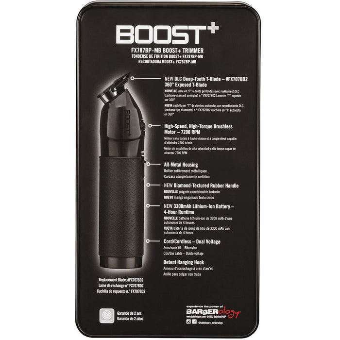 BaByliss Pro MATTE BLACK BOOST+ Trimmer #FX787BP-MB