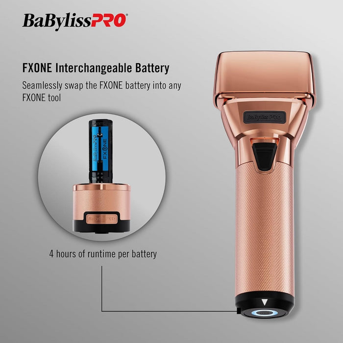 BaByliss Pro FXONE ROSEFX All-Metal Double Foil Shaver #FX79FSRG