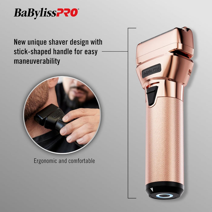 BaByliss Pro FXONE ROSEFX All-Metal Double Foil Shaver #FX79FSRG