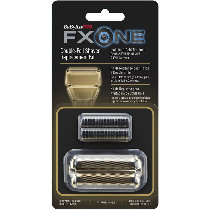 BaByliss Pro FXONE Gold Replacement Double Foil and 2 Cutters #FX79RF2G