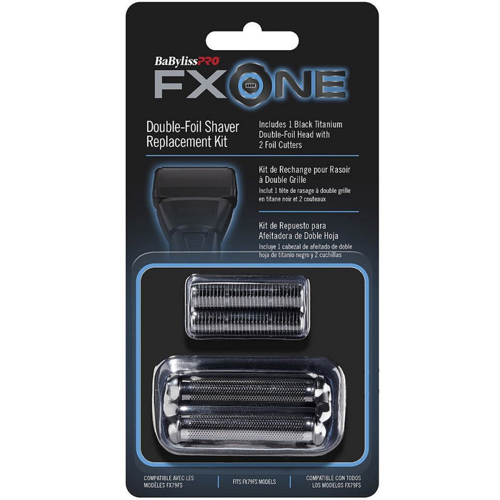 BaByliss Pro FXONE Black Replacement Double Foil and 2 Cutters #FX79RF2MB