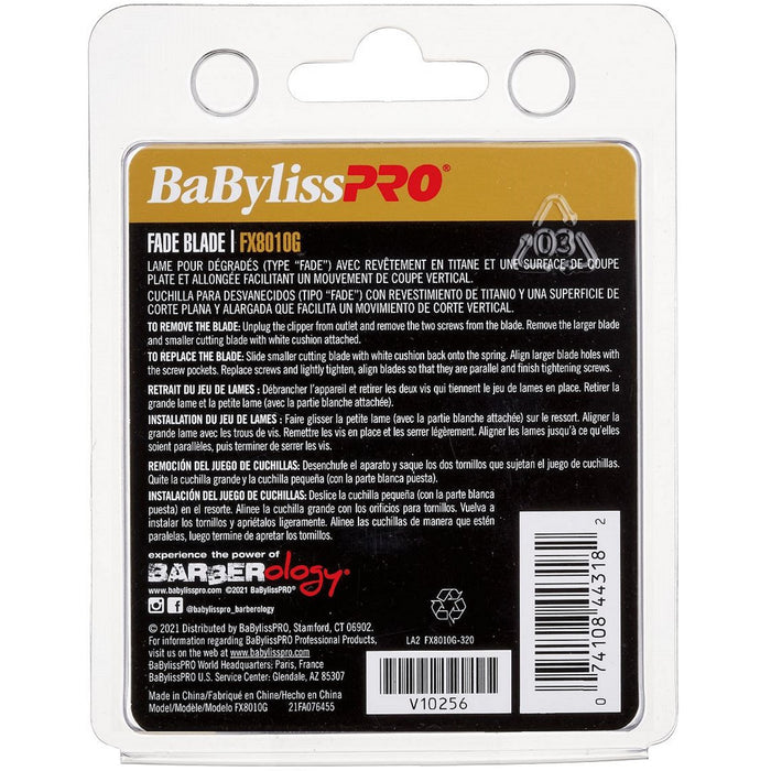 BaByliss Pro Replacement Gold Titanium Fade Blade #FX8010G