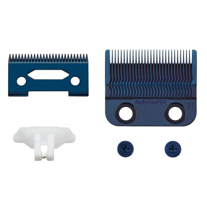 BaByliss Pro Blue Titanium Metal-Injection Molded Precision Fade Blade [27 Teeth] #FX8027BL