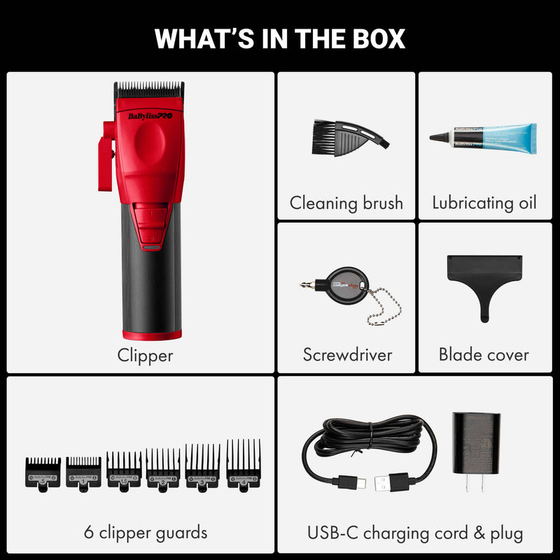 BaByliss Pro LIMITED EDITION COREFX Clipper - Red #FX86RD