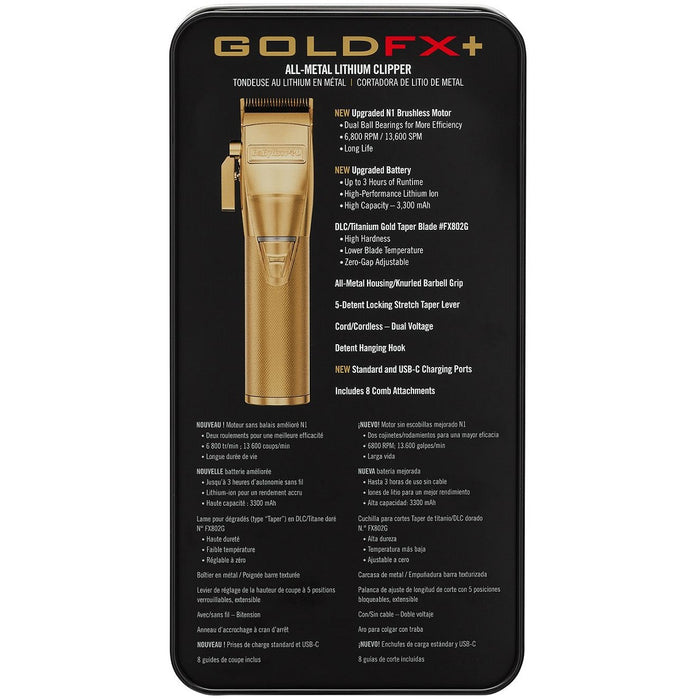 BaByliss Pro [NEW UPGRADES] GOLDFX+ Clipper #FX870NG