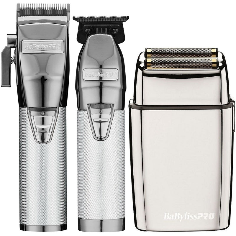 BaByliss Pro [NEW UPGRADED] SILVERFX+ Clipper, Trimmer & Shaver [TRIO]
