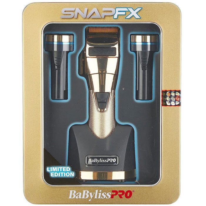 BaByliss Pro Limited Edition GOLD SNAPFX Clipper With Snap In/Out Dual Lithium Battery System #FX890GI