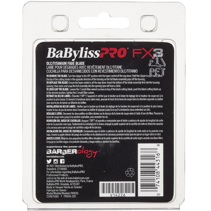 BaByliss Pro FX3 Professional High Torque Clipper Replacement Blade #FX903G