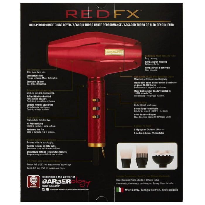 BaByliss Pro Influencer Collection REDFX Dryer - Hawk the Barber Prodigy #FXBDR1