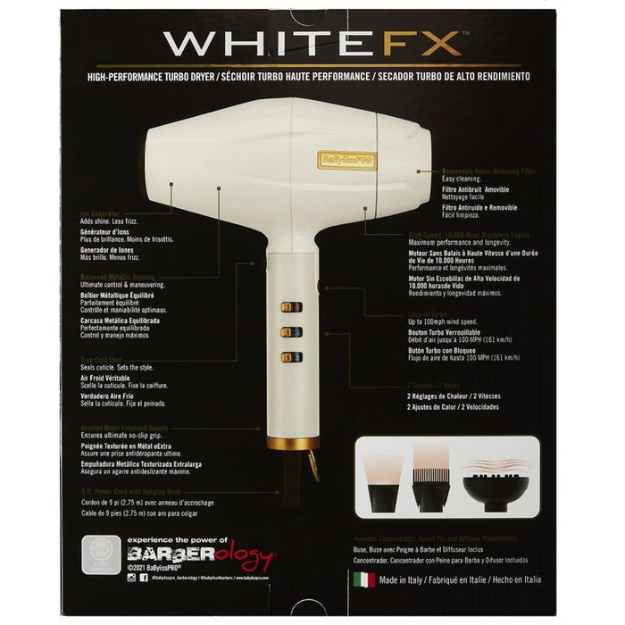 BaByliss Pro Influencer Collection WHITEFX Dryer - Rob the Original #FXBDW1