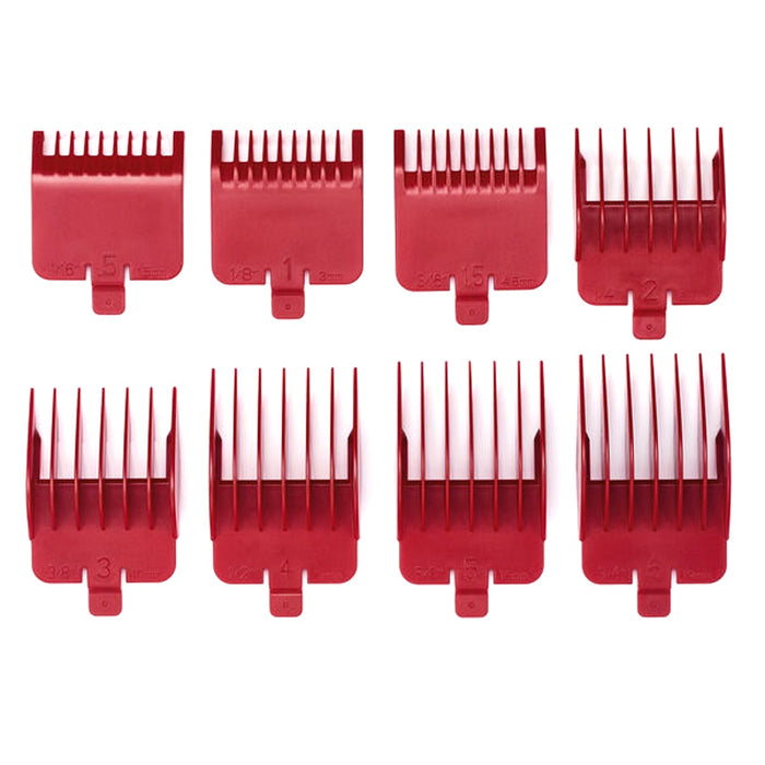 BaByliss Pro 8 Pcs Red Attachment Comb Set Fits All 811 Models, FX668, FX671 #FXCSX271