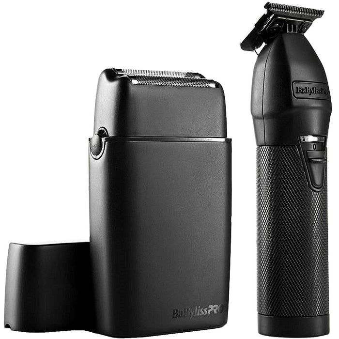 BaByliss Pro LIMITEDFX Matte Black Trimmer & Double Foil Shaver #FXDUOFS2TMB