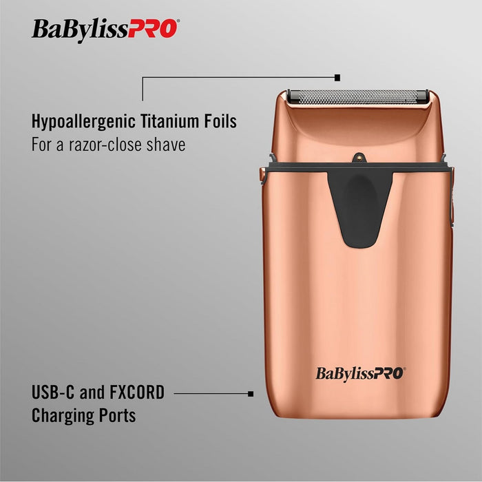 BaByliss Pro LIMITED EDITION UVFOIL Rose Gold UV Single Foil Shaver #FXLFS1RG