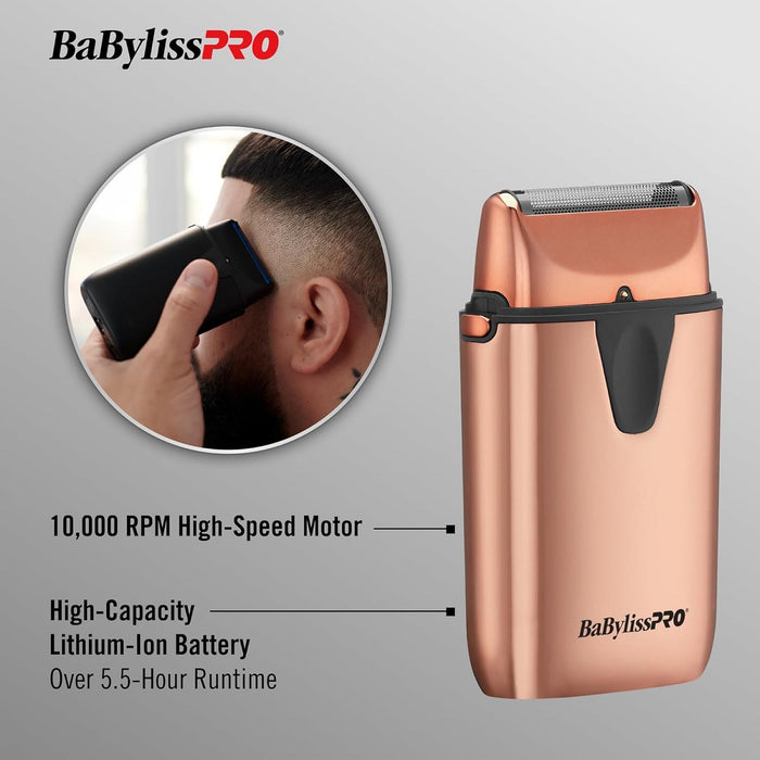 BaByliss Pro LIMITED EDITION UVFOIL Rose Gold UV Single Foil Shaver #FXLFS1RG