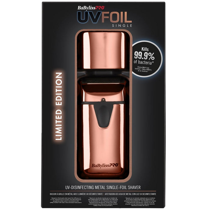 BaByliss Pro LIMITED EDITION UVFOIL Rose Gold UV Single Foil Shaver #FXLFS1RG