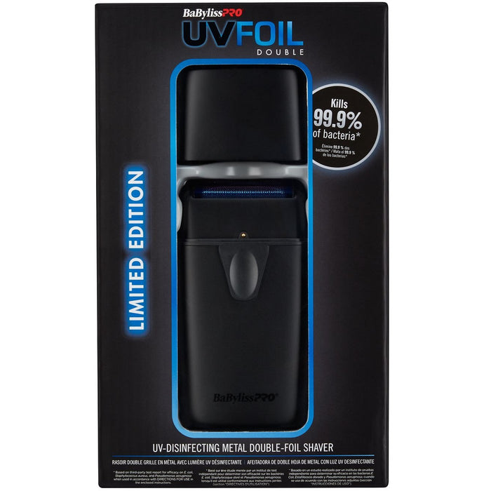 BaByliss Pro LIMITED EDITION UVFOIL Matte Black UV Double Foil Shaver #FXLFS2MB