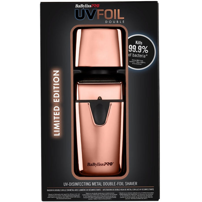 BaByliss Pro LIMITED EDITION UVFOIL Rose Gold UV Double Foil Shaver #FXLFS2RG