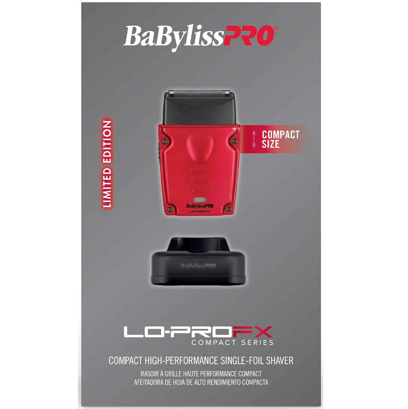 BaByliss Pro LO-PROFX Compact Series Single-Foil Shaver - Red #FXLPFS1RD